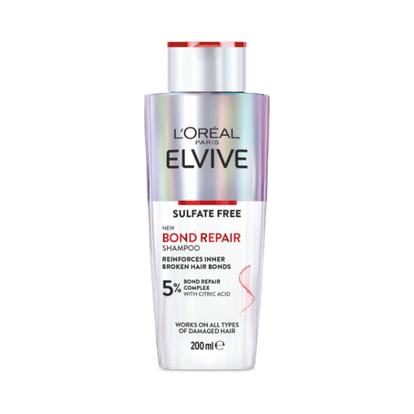 This Sulphate free shampoo¹ forms the second step of the new Bond Repair haircare routine. Hair is made up of millions of bonds that give it structure and strength. When hair bonds break through brushing, bleaching, heating, and styling, hair becomes weak and damaged. For the first time, our breakthrough formula powered by Citric Acid Complex targets damaged hair. Hair is restored to its original strength². Up to 98% less breakage, 90% more shine & 82% stronger hair³. Suitable for all types of damaged hair.